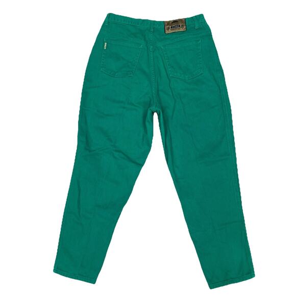 Vintage Gitano PS High Rise Tapered Jeans Green 33x28 34/20W 90s - Picture 1 of 14